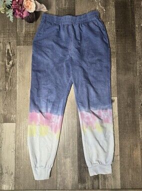Mainstrip Blue Tie‑Dye Jogger Pants Women’s Size Large